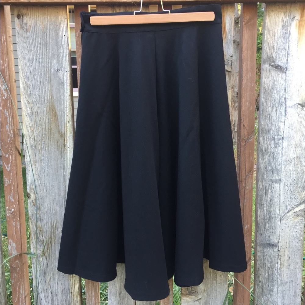 Classic black a-line skirt